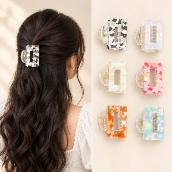 Fashion Alley 4 Cm Hair Claw For Women Pack Of 12 Pc