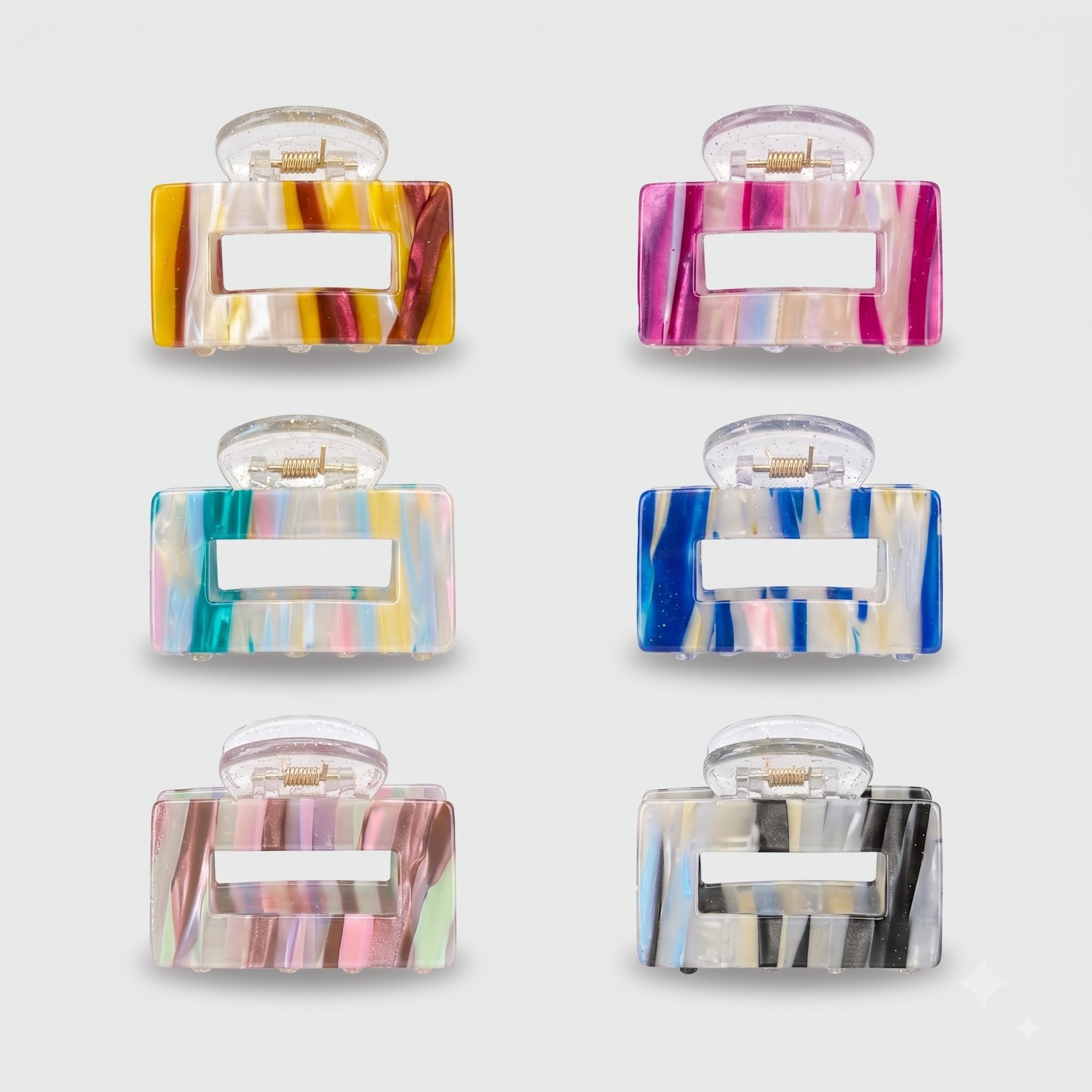 Fashion Alley 4 Cm Hair Claw For Women Pack Of 12 Pc
