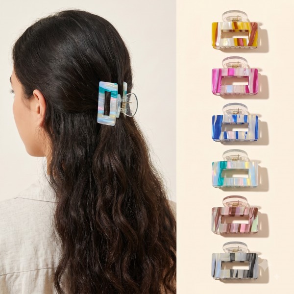 Fashion Alley 4 Cm Hair Claw For Women Pack Of 12 Pc