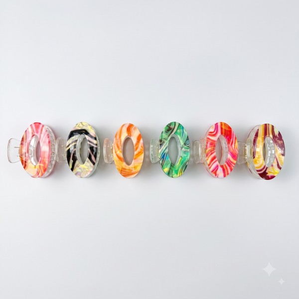 Fashion Alley 4.5 Cm Hair Claw For Women Pack Of 12 Pc