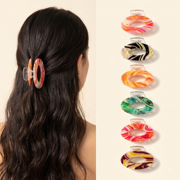 Fashion Alley 4.5 Cm Hair Claw For Women Pack Of 12 Pc