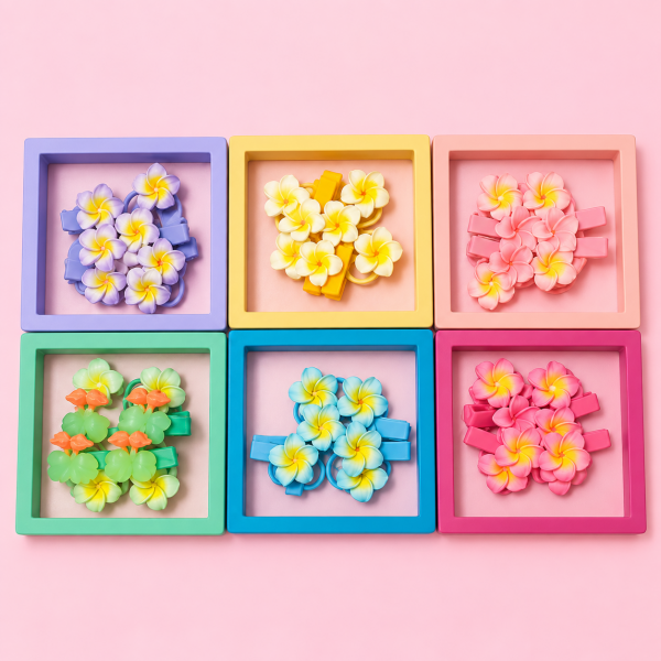 Fashion Alley Color Full Hair Pins With Rubber Band For Kids Pack Of 12 Box