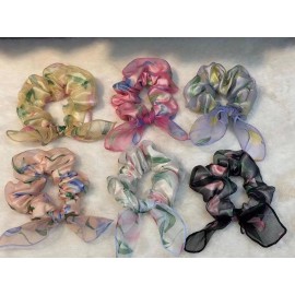 Fashion Alley Hair Random Design Scrunchies For Women [Pack Of 12]