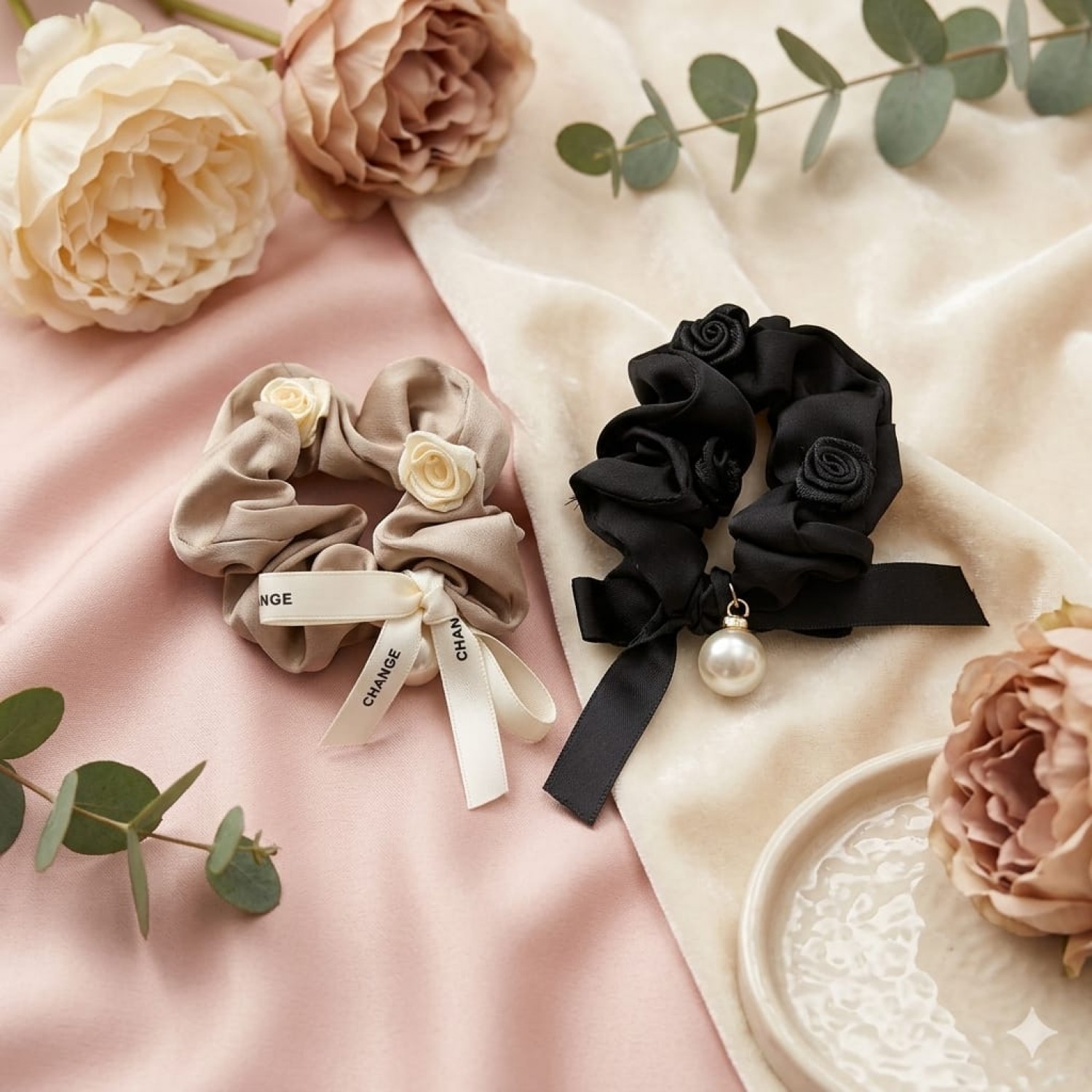 Fashion Alley Hair Scrunchies For Women Pack Of 12 