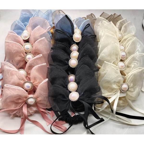 Fashion Alley Bow Hair Scrunchies For Women Pack Of 36 Pc