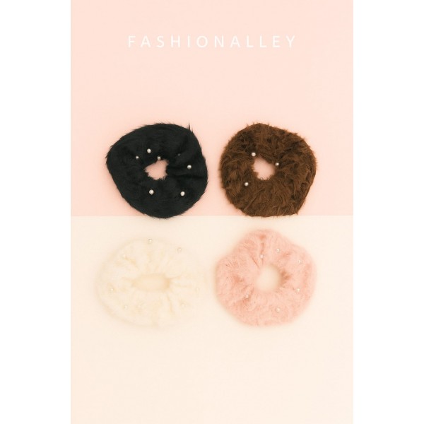Fashion Alley Fur Hair Scrunchies For Women Pack Of 12 Pc Fashion Alley Fur Hair Scrunchies For Women Pack Of 12 Pc