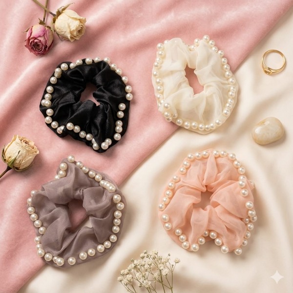 Fashion Alley Hair Scrunchies Rubber Band For Women Pack Of 12 Fashion Alley Hair Scrunchies Rubber Band For Women Pack Of 12
