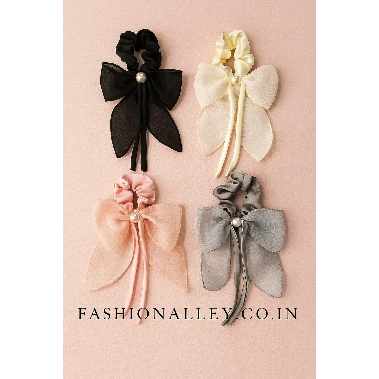 Fashion Alley Scrunchies Rubber Band For Women Pack Of 12