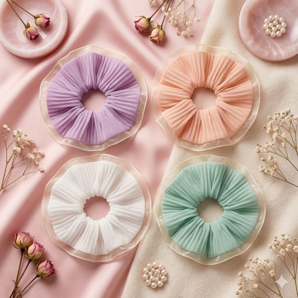 Fashion Alley Hair Scrunchies Rubber Band For Women Pack Of 12 Fashion Alley Hair Scrunchies Rubber Band For Women Pack Of 12