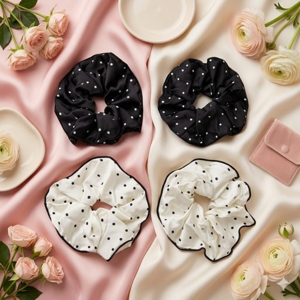 Fashion Alley Hair Scrunchies Rubber Band For Women Pack Of 12