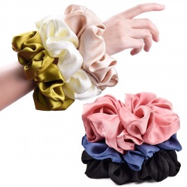 Fashion Alley Jumbo Size Hair Scrunchies For Women Pack Of 12