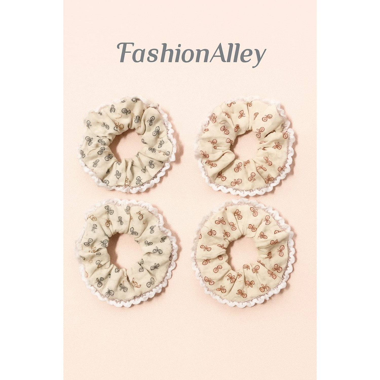 Fashion Alley Hair Scrunchies For Women Pack Of 12 Pc