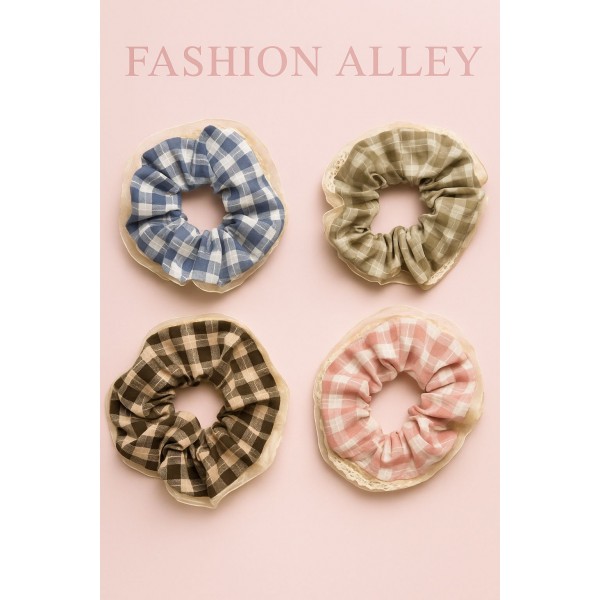 Fashion Alley Hair Scrunchies For Women Pack Of 12 Pc