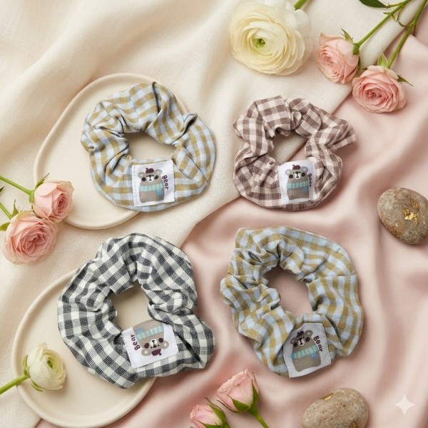 Fashion Alley Hair Scrunchies Rubber Band For Women Pack Of 12