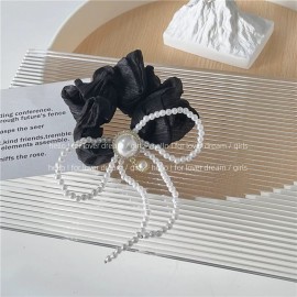 Fashion Alley Organza Pearl Scrunchies [Pack Of 12]