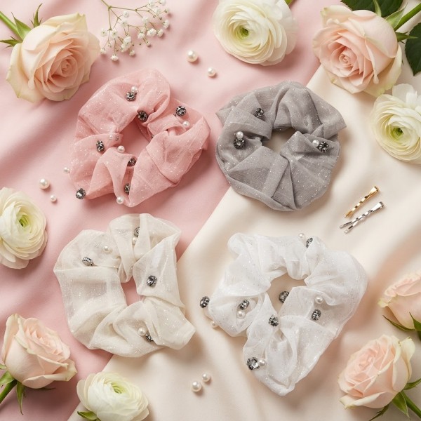 Fashion Alley Hair Scrunchie For Women Pack Of 12