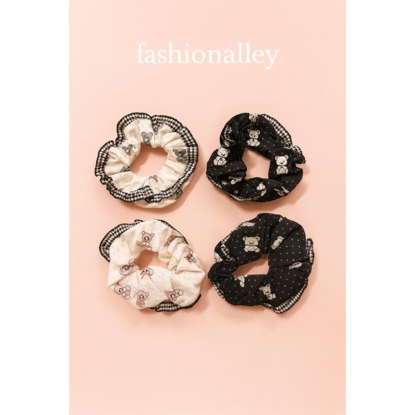 Fashion Alley Hair Scrunchies For Women Pack Of 12 Pc