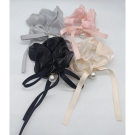 Fashion Alley Organza Hair Scrunchies For Women [Pack Of 12]