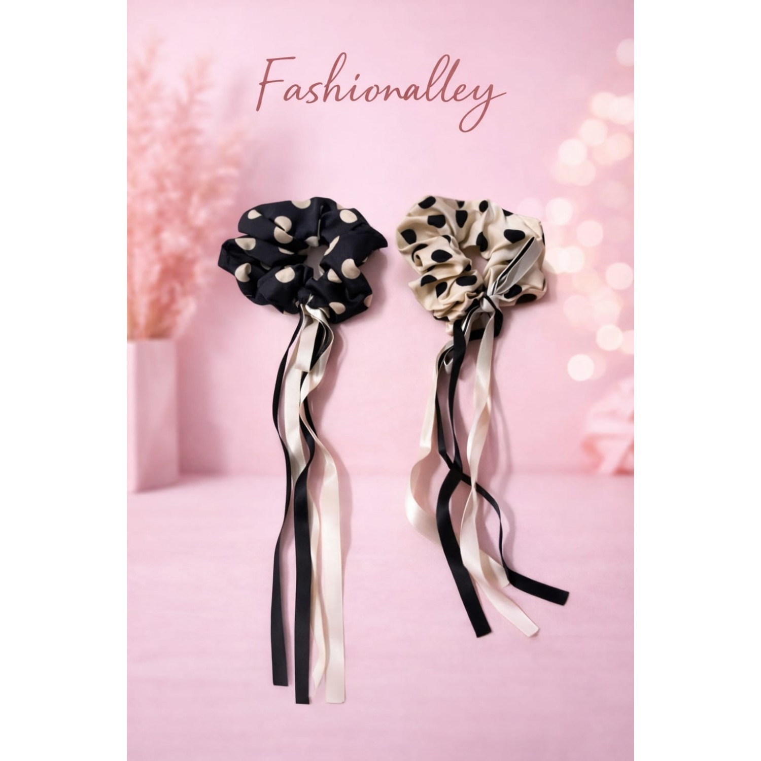 Fashion Alley Hair Scrunchies Rubber Band For Women Pack Of 12