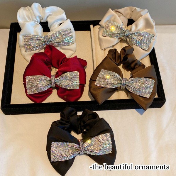 Fashion Alley Bow Hair Scrunchies For Women Pack Of 12