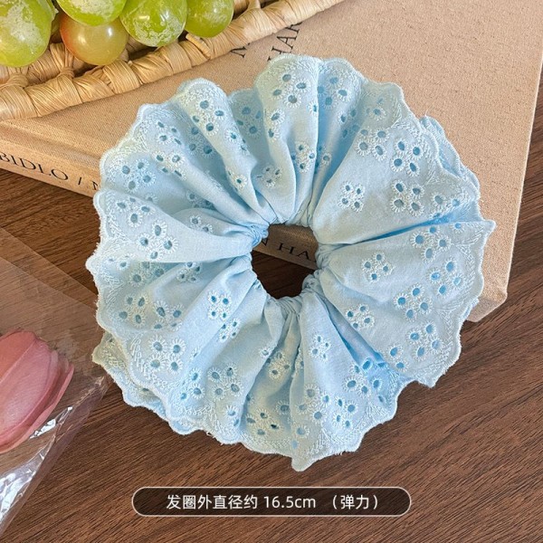 Fashion Alley Sky Blue Hair Scrunchies For Women Pack Of 12 Pc