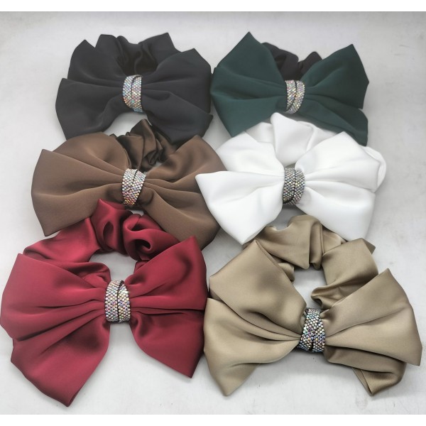 Fashion Alley Bow Hair Scrunchies For Women Pack Of 12
