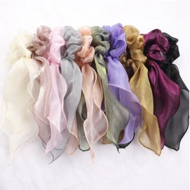 Fashion Alley Tail Organza Scrunchies [Pack Of 12] [Per Pc 36]