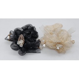 Fashion Alley Organza Hair Scrunchies For Women [Pack Of 12]