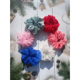 Fashion Alley Size XXXL Organza Scrunchies ( pack of 12  ) 