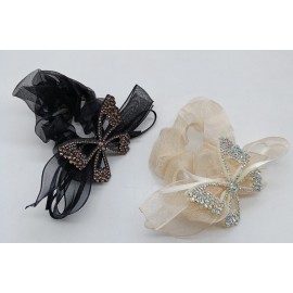 Fashion Alley Organza Hair Scrunchies For Women [Pack Of 12]