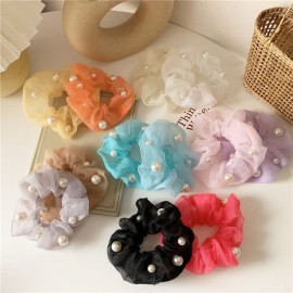 Fashion Alley Organza Hair Scrunchies For Women [Pack Of 12]