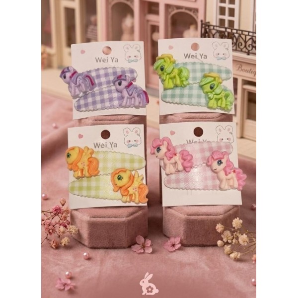 Cute Cartoon Hours Design Tic Tac Hair Pin For Kids of 20 Pc