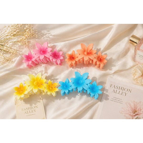 Fashion Alley 10.5 Cm Matt Hair Claw For Women Pack Of 12