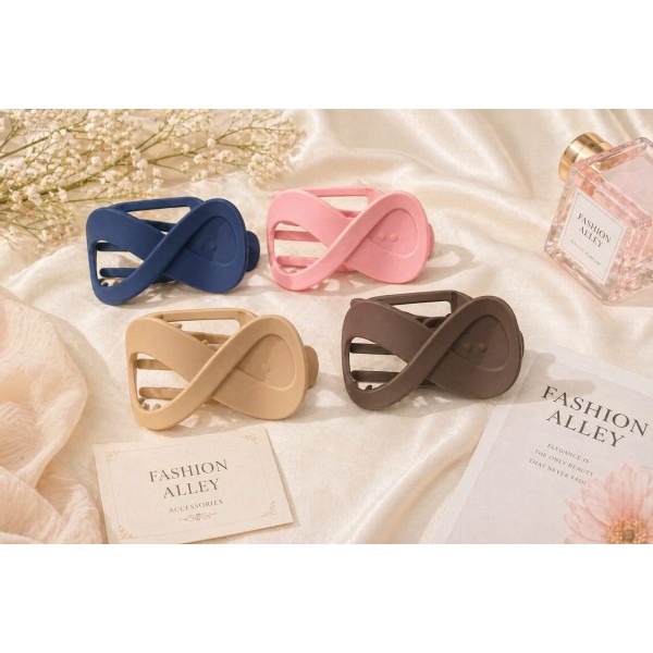 Fashion Alley 10 Cm Matt Hair Claw For Women [Pack Of 12]