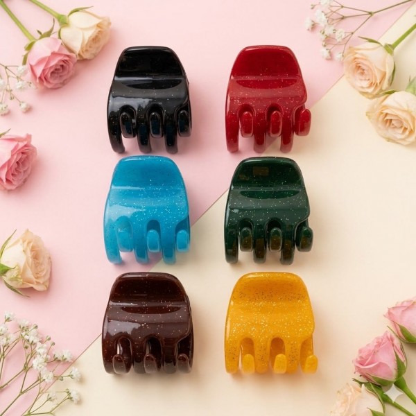 Fashion Alley 4 CM Made In Korea Hair Claw For Women [Pack Of 12]