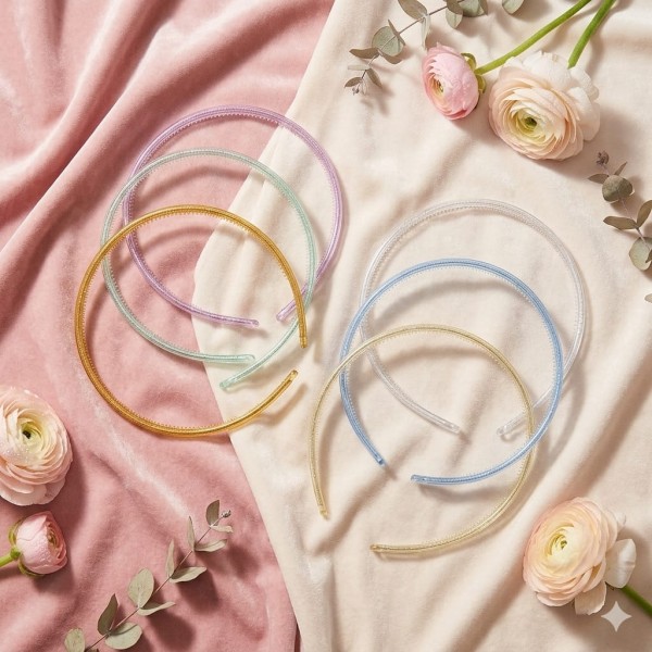 Fashion Alley Transparent hair bands for kids pack of 12