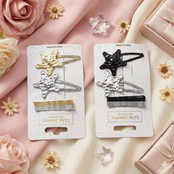 Fashion Alley hair tik tac pins for women card of 12