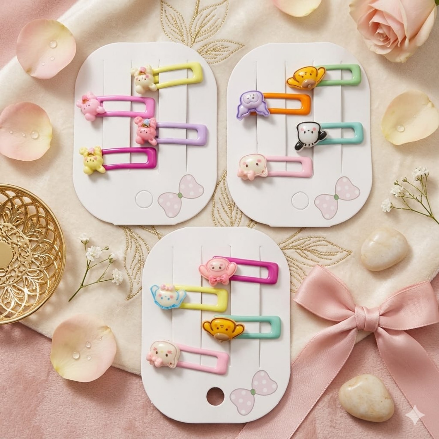 Fashion Alley hair Pins for Kids card of 12