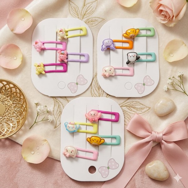 Fashion Alley hair Pins for Kids card of 12