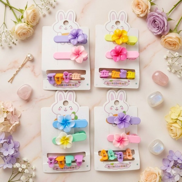 Fashion Alley Kids Hair Pin With Hair Claw For Kids Pack Of 12 Card Fashion Alley Kids Hair Pin With Hair Claw For Kids Pack Of 12 Card
