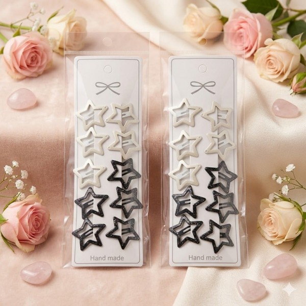 Fashion Alley Tic Tac Hair Pin For Kids Pack Of 12 Cards