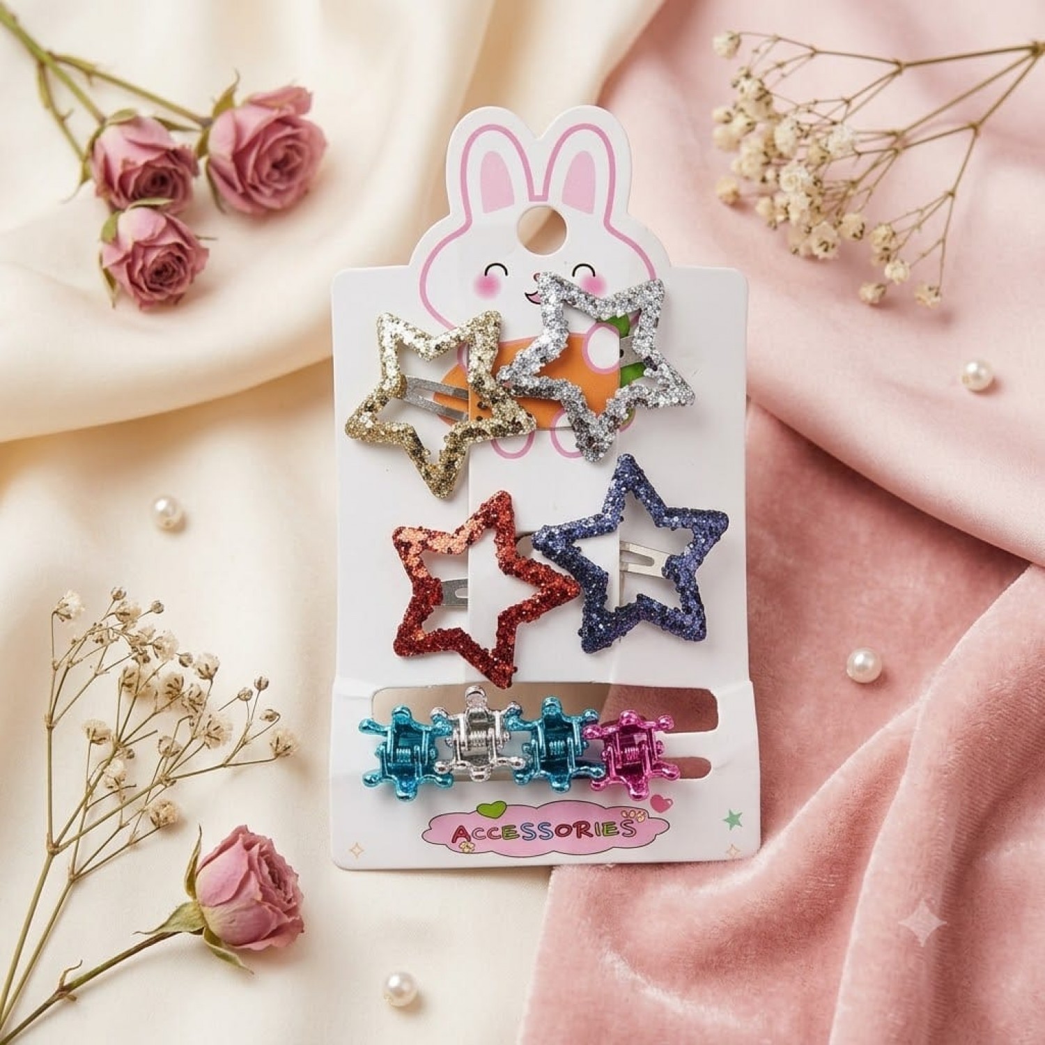 Fashion Alley Kids Hair Pin With Mini Hair Claw Pack Of 12 Cards Fashion Alley Kids Hair Pin With Mini Hair Claw Pack Of 12 Cards