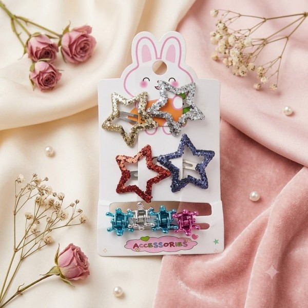 Fashion Alley Kids Hair Pin With Mini Hair Claw Pack Of 12 Cards
