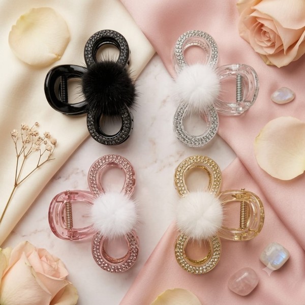 Fashion Alley 8 CM Stone Hair Claw For Women Pack Of 12 Fashion Alley 8 CM Stone Hair Claw For Women Pack Of 12