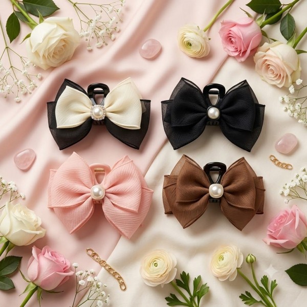 Fashion Alley Bow Hair Pin For Women Pack Of 24 Pc