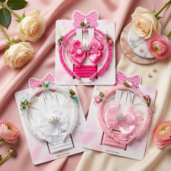 Fashion Alley Hair Band For Kids Pack Of 12 Card