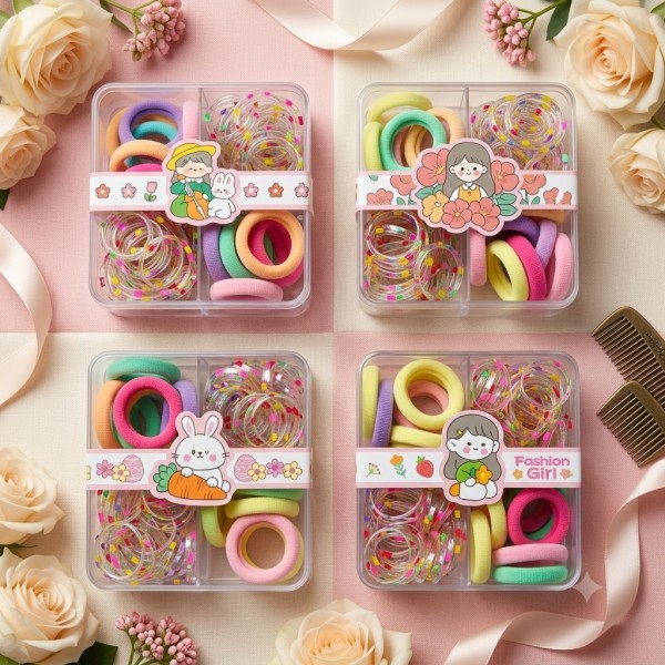 Fashion Alley Mini Rubber Band For Kids Pack Of 12 Box