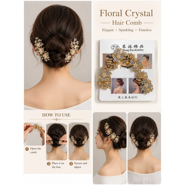 Fashion Alley Rhinestone Hair Tiara Random style  Pack of 12 pc 