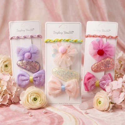 Fashion Alley Kids Rubber With Hair Pin Pack OF 12 Cards