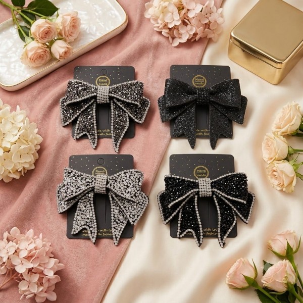 Fashion Alley Party Wear Bow Pin For Women Pack Of 12